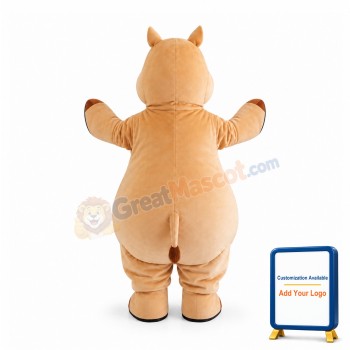 Brown Lightweight Rhino Mascot Costume