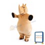 Brown Lightweight Rhino Mascot Costume