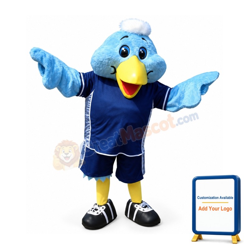 Super Cute Blue Bird Mascot Costume