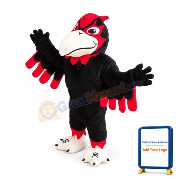 Fierce Black Seahawk Mascot Costume
