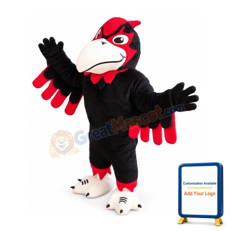 Fierce Black Seahawk Mascot Costume