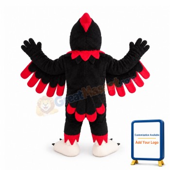 Fierce Black Seahawk Mascot Costume