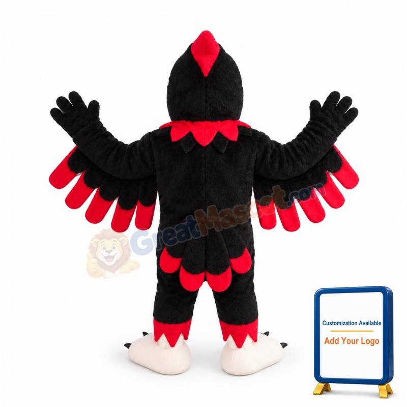 Fierce Black Seahawk Mascot Costume