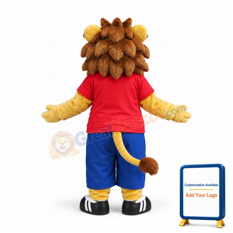 Friendly Sport Lion Mascot Costume
