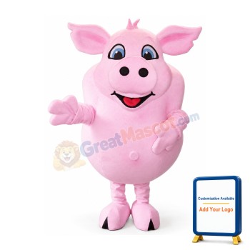Super Cute Lightweight Pink Pig Mascot Costume