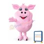 Super Cute Lightweight Pink Pig Mascot Costume
