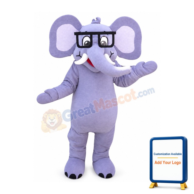 Friendly Lightweight Elephant Mascot Costume