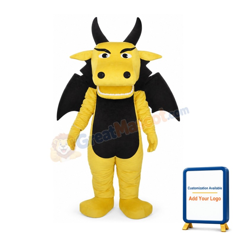 Yellow Dragon Mascot Costume