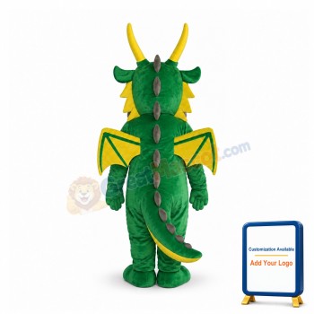 Green & Yellow Dragon Mascot Costume