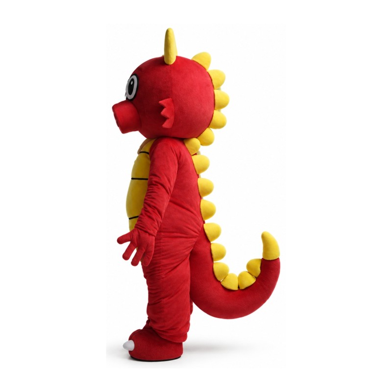 Super Cute Red Dragon Mascot Costume