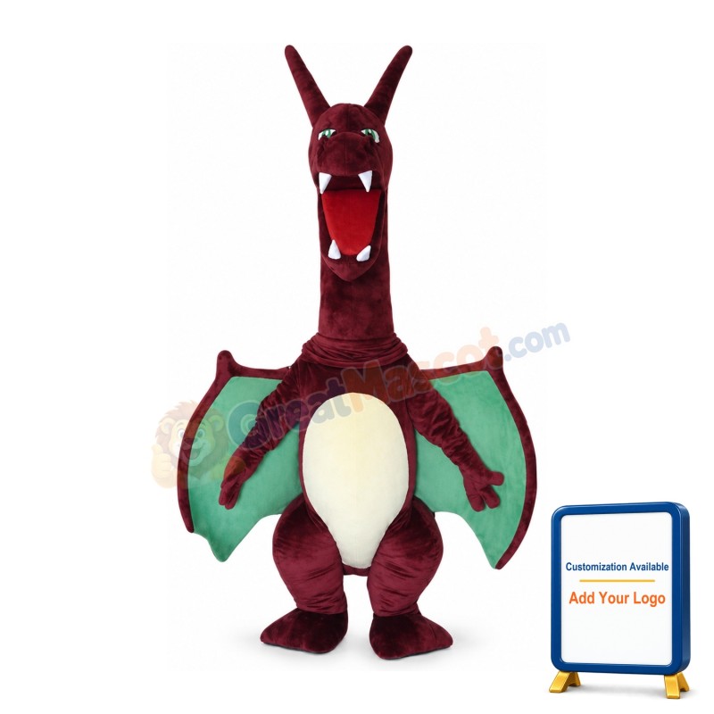 Fierce Lightweight Red Dragon Mascot Costume