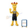 Super Cute Lightweight Yellow Giraffe Mascot Costume