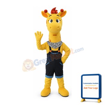 Super Cute Lightweight Yellow Giraffe Mascot Costume