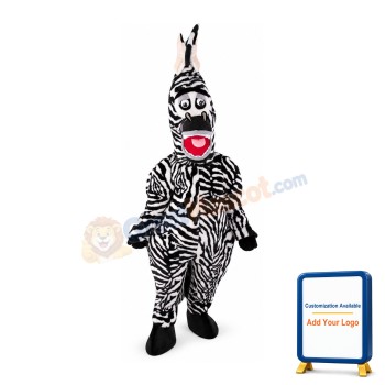 Friendly Lightweight Zebra Mascot Costume