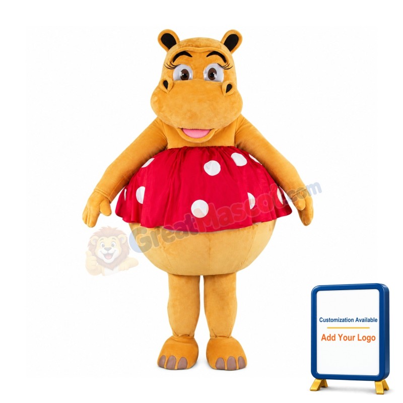 Super Beautiful Hippo Mascot Costume