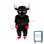 Black Boxing Bull Mascot Costume