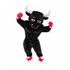 Black Boxing Bull Mascot Costume