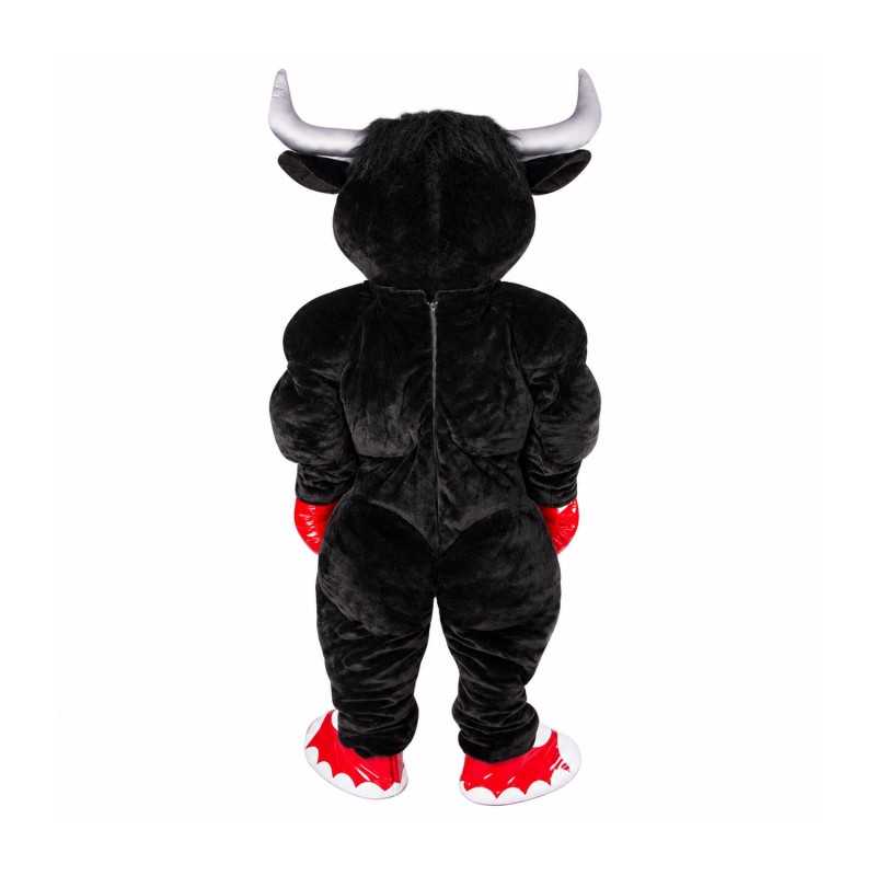 Black Boxing Bull Mascot Costume