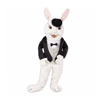 Gentleman's White Rabbit Mascot Costume