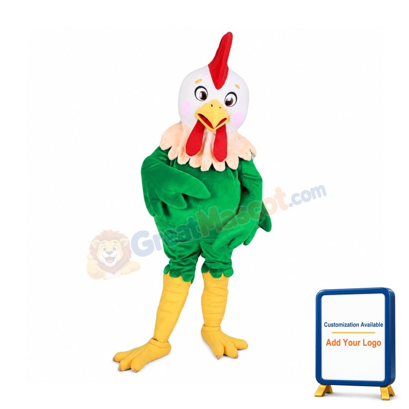 Green Chicken Mascot Costume