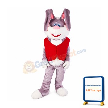 Friendly Adult Rabbit Mascot Costume