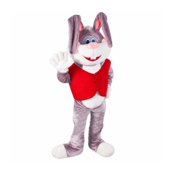 Friendly Adult Rabbit Mascot Costume