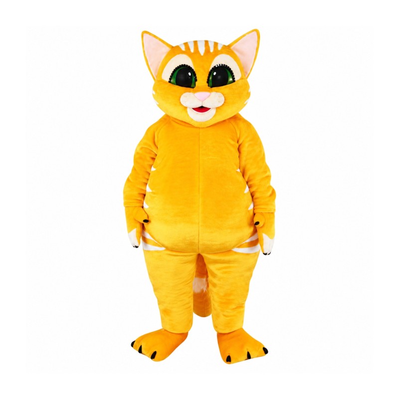 Cute Yellow Cat Mascot Costume