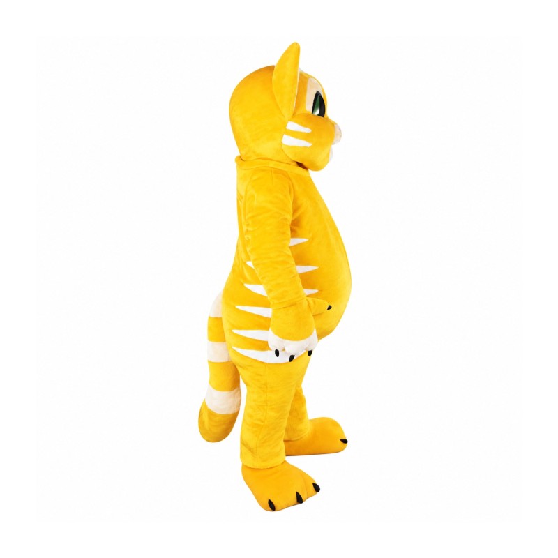 Cute Yellow Cat Mascot Costume
