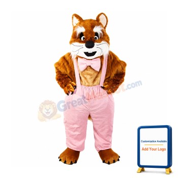 Brown & White Cat Mascot Costume