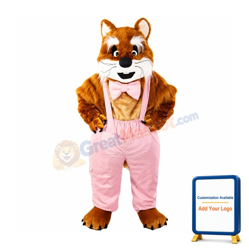 Brown & White Cat Mascot Costume