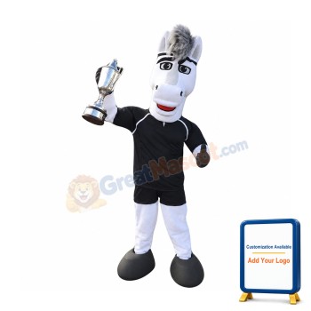Sport White Horse Mascot Costume