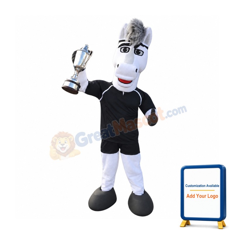 Sport White Horse Mascot Costume