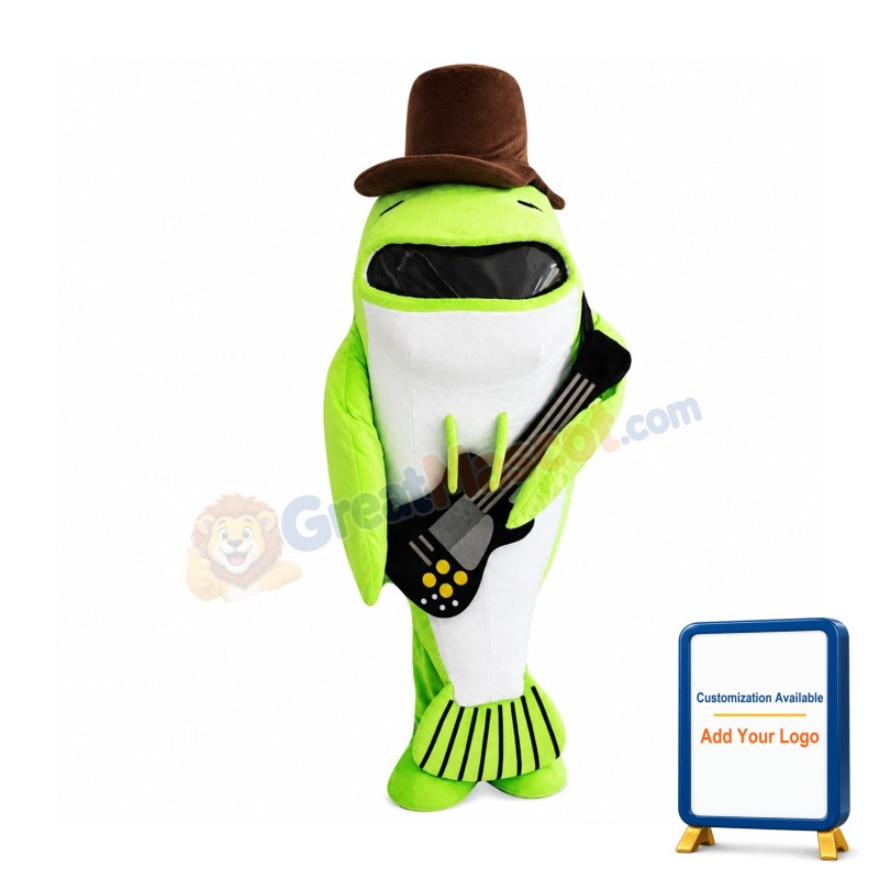 Green Fish Mascot Costume