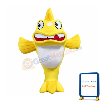 Cute Lightweight Yellow Fish Mascot Costume