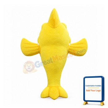 Cute Lightweight Yellow Fish Mascot Costume