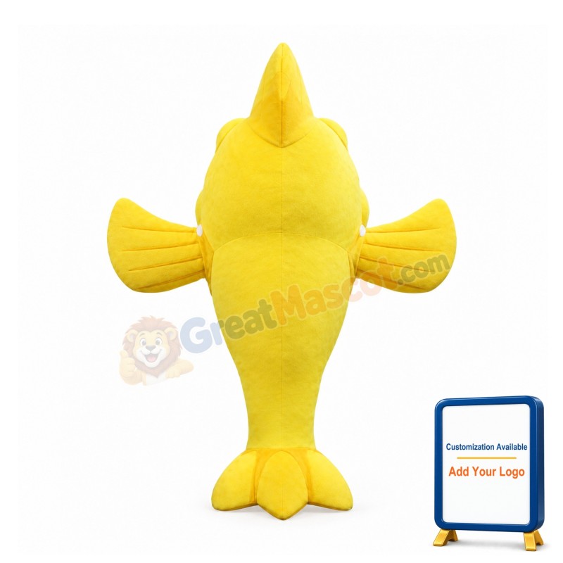 Cute Lightweight Yellow Fish Mascot Costume