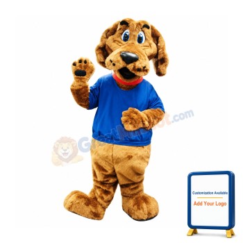 College Brown Dog Mascot Costume