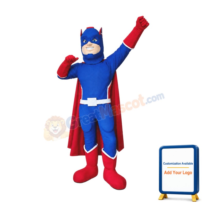 Blue Captain Mascot Costume