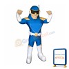 Happy Lightweight Blue Captain Mascot Costume
