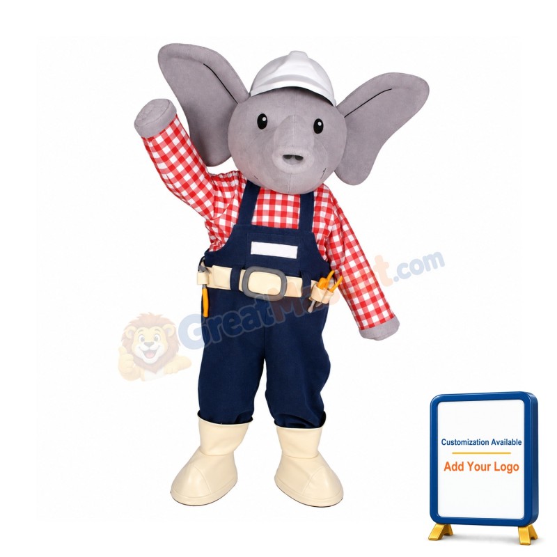 Repairer Elephant Mascot Costume