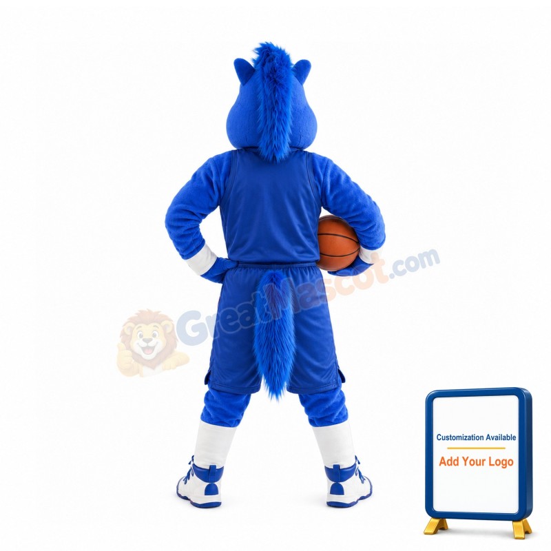 Sport College Blue Horse Mascot Costume