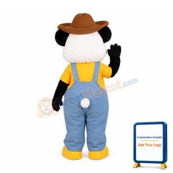 Cute College Panda Mascot Costume