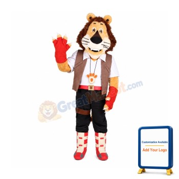 Cute College Lightweight Lion Mascot Costume