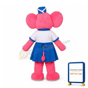 Pink Lightweight Elephant Mascot Costume