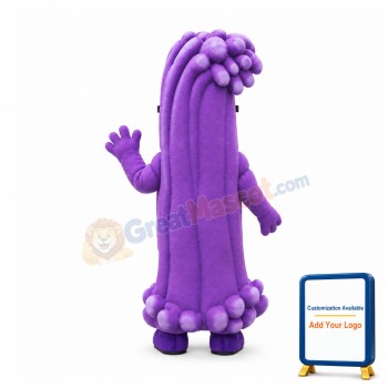Purple Wave Mascot Costume