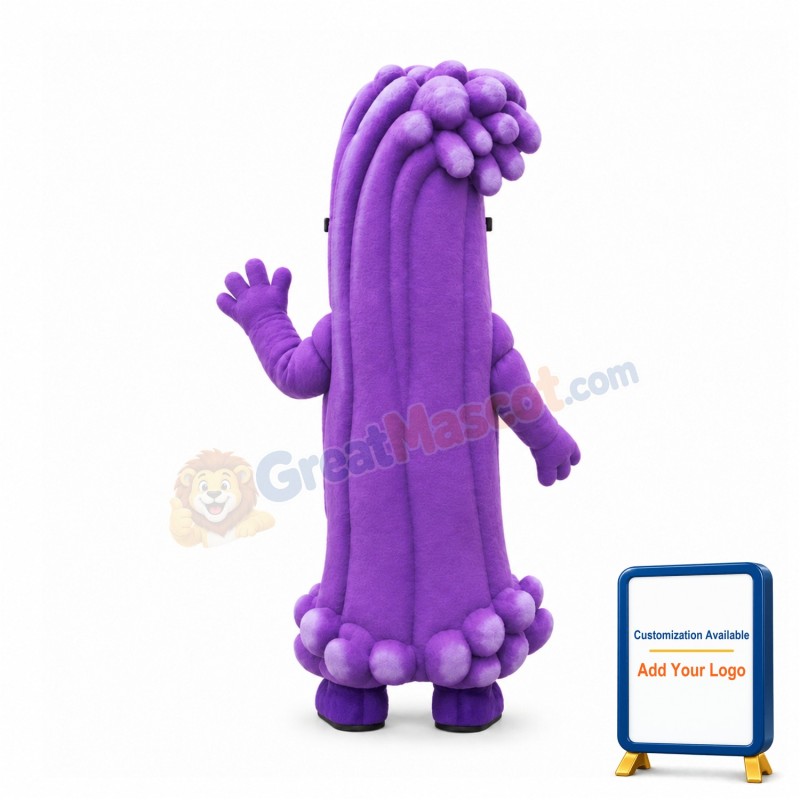 Purple Wave Mascot Costume