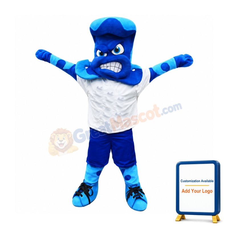 Sport Blue Wave Mascot Costume