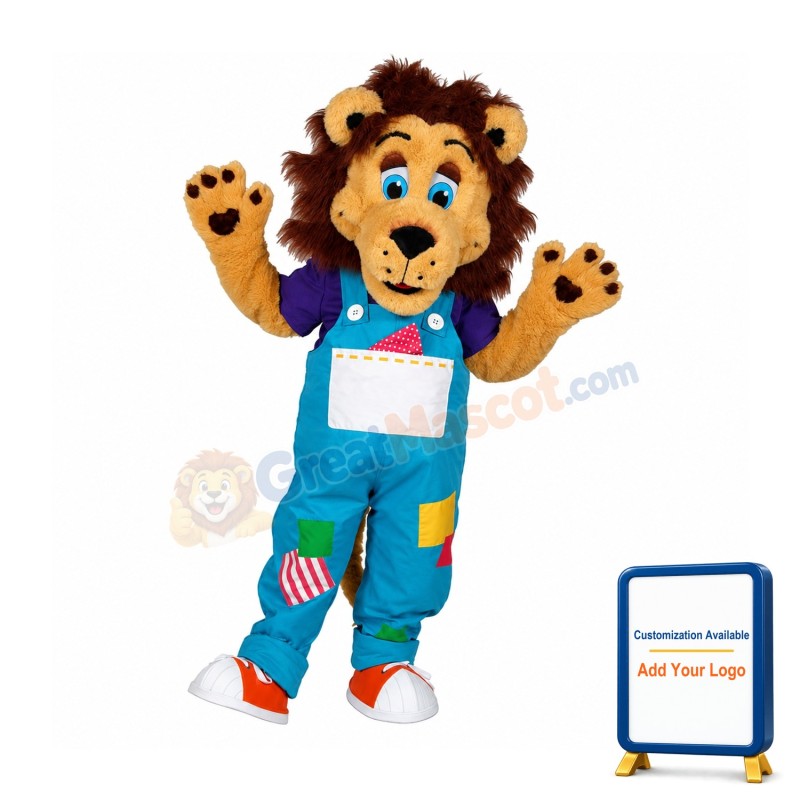 Happy Lion Mascot Costume