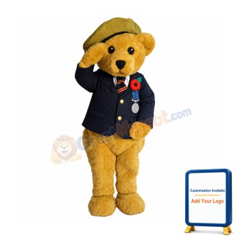 Soldier Bear Mascot Costume