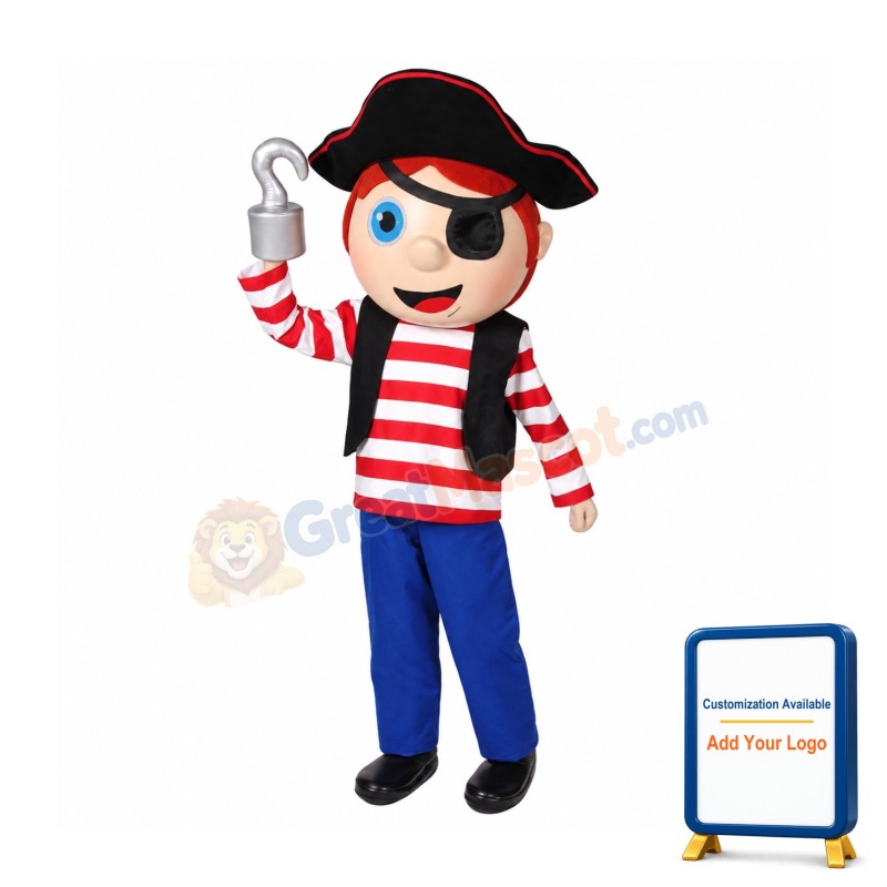 Pirate Boy Mascot Costume